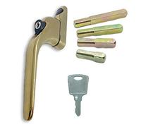 UPVCSTORE Gold UPVC Universal Inline Window Handle Double Glazing Espag Lock Smart Spindle