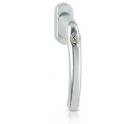 UPVCSTORE Hoppe Tokyo Lockable Tilt & Turn Window Handle (SecuTBT TBT4) - F1 Silver Aluminium - 32mm Spindle