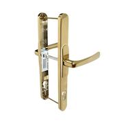 UPVCSTORE Universal Flexi UPVC Door Handle Set - Fully Adjustable PZ Centres (59mm to 96mm) - Replacement Repair Door Handle for uPVC & Composite Doors (Gold)