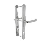 UPVCSTORE Universal Flexi UPVC Door Handle Set - Fully Adjustable PZ Centres (59mm to 96mm) - Replacement Repair Door Handle for uPVC & Composite Doors (Satin Silver)