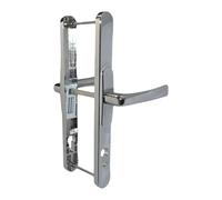 UPVCSTORE Universal Flexi UPVC Door Handle Set - Fully Adjustable PZ Centres (59mm to 96mm) - Replacement Repair Door Handle for uPVC & Composite Doors (Chrome)