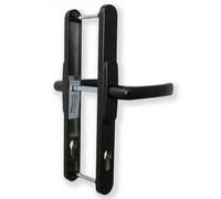 UPVCSTORE Universal Flexi UPVC Door Handle Set - Fully Adjustable PZ Centres (59mm to 96mm) - Replacement Repair Door Handle for uPVC & Composite Doors (Black)