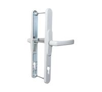 UPVCSTORE White Universal Flexi UPVC Repair Door Handle Set Adjustable 59mm to 96mm Adjustable PZ Centres