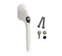 UPVCSTORE White Zinc Tilt and Turn uPVC Window Handle - Key Locking, High Quality Replacement Handle, 43mm Spindle
