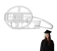 Upven Graduation Hat Graduation Bachelor Hat Wearing Auxiliary Fixing Tool, Adjustable Cap Holder, Upgraded to fix The Inside of The Cap, Without Changing The Hairstyle White