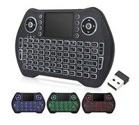 Upvivi Backlit Mini Keyboard,2.4GHz Wireless Mini Keyboard with Touchpad Mouse Handheld Remote Control for PC, Raspberry Pi 2, Pad, Smart TV, Android TV Box