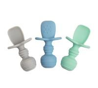 Upward Baby Spoons - Baby Spoons 6+ Months, Chewable Baby Cutlery with Anti Choke Barrier, Baby Weaning Spoons, Baby Led Weaning, Baby Feeding Spoons, Self Feeding Spoons for Baby, Toddler Spoons