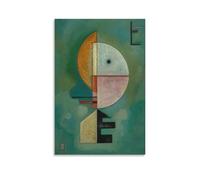 Upward by Vasily Kandinsky Print Geometric Bauhaus Poster Mid Century Modern Green Living Decor Minimalist Unframe 12x18inch(30x45cm)