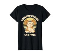 Upward Facing Cav Pose - Yoga Cavalier King Charles Spaniel Value Graphic T-Shirt, Women, Black, S