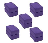 Upward Fit 3" Yoga Block, 10 Pack Bulk EVA Foam Yoga Blocks, Firm and Supportive Yoga Brick, Balance Foam for Stretching, Pilates, and Workout, 3" x 6" x 9", Purple