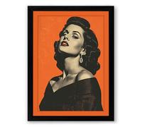 Upward Gaze Retro Framed Wall Art Print A3 (42×29.7cm) Black, Wall Decor for Living Room, Bedroom, Office & Home, Ready to Hang, Art Gift