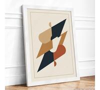 Upward Momentum Mid-Century Framed Wall Art Print A2 (59.4×42cm) White, Wall Decor for Living Room, Bedroom, Office & Home, Ready to Hang, Art Gift