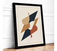 Upward Momentum Mid-Century Framed Wall Art Print A4 (29.7×21cm) Black, Wall Decor for Living Room, Bedroom, Office & Home, Ready to Hang, Art Gift