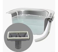 Upward Rectangle Overflow Pipe Head for Kitchen Sink Waste Kit - Gray PP PVC Drain Covers Flexible Tube Accessory