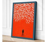 Upward Spiral Minimalist Canvas Wall Art Print 18x12 Inch (46 x 30 cm)