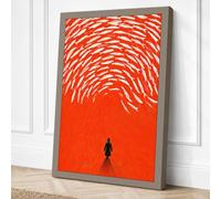 Upward Spiral Minimalist Canvas Wall Art Print 18x12 Inch (46 x 30 cm)