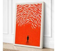 Upward Spiral Minimalist Canvas Wall Art Print 24x16 Inch (61 x 41 cm)