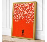 Upward Spiral Minimalist Canvas Wall Art Print 30x20 Inch (76 x 51 cm)