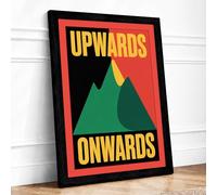 Upwards and Onwards Geometric Framed Wall Art Print A3 (42×29.7cm) Black, Wall Decor for Living Room, Bedroom, Office & Home, Ready to Hang, Art Gift