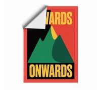 Upwards and Onwards Geometric Unframed Wall Art Print A4 (29.7×21cm), Wall Decor for Living Room, Bedroom, Office & Home, Art Gift