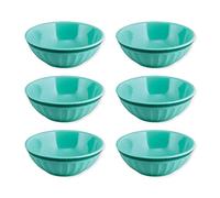 UPware 6-Piece Chateau 7 Inch Melamine Dinner Bowls Set, Turquoise