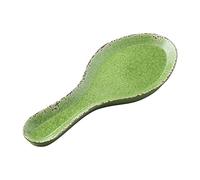 UPware Crackle Melamine Spoon Rest, Cooking Spoon Holder for Stove Top, Kitchen Counter, and Dining Table, 9.625 Inch, Green