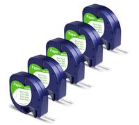 Upwinning 91200 Paper Label Tape 12mm x 4m Compatible with Dymo Letratag Tape White Paper 12mm Refills Compatible for Dymo Letratag LT100H XR LT100T 200B, 5X
