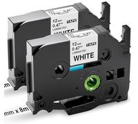 Upwinning Compatible with Brother P-Touch Tape, TZe-231 12mm 0.47 Black on White Laminated Label Tape Cassette Work with Brother p Touch H101c 1000 1010 H100 H105 H107, 2-Pack