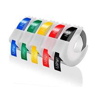 Upwinning Compatible with Dymo Embossing Label Tape 9mm x 3m, 5 Colors
