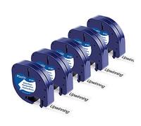 Upwinning Compatible with Dymo Letratag Label Tape Plastic White 12mm x 4m
