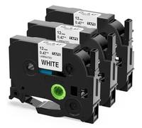 Upwinning Compatible with Tze-231 Brother P-Touch Label Tape 12mm 0.47 Laminated for Brother Label Printer, Tze Tz Tape 12mm for H110 E110 H100R H100LB H108 H101C H200 D210VP P300BT 1000, 3-Pack