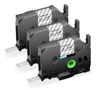 Upwinning TZe-135 TZe135 AZe135 Compatible with Brother P-Touch Label Tape Clear White 12mm 0.47 Tape White on Transparent for Brother P Touch H100LB PT-H100R PT-D400 D200 D210