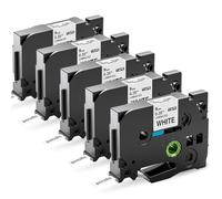 Upwinning TZe-221 TZe 221 Compatible with Brother Label Printer Tape 9mm Black on White, Replacement for TZe 9mm Tape Cassette Work with Brother Label Maker 900 1000 1010 H100lb H105 H110, 5-Pack