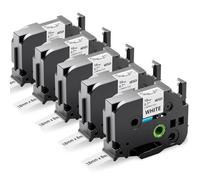 Upwinning TZe-241 Compatible with Brother P-Touch Label Tape 18mm x 8m, 5Pk
