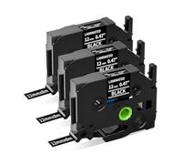 Upwinning Tze 335 Tape 12 mm Black Compatible with Brother P-Touch Label Tape Black 12 mm TZe-335, Tze 12mm TZe335 Aze-335 Compatible for Brother Label Maker H100R H105 H100LB D210 E110 E300, 3 Pack