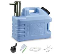 UPWOIGH Large 5 Gallon Water Jug with Rechargeable Water Pump, Light Blue Portable Leakproof Water Container with Spigot, BPA-Free Square Design for Camping, Emergency, Overlanding