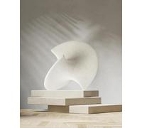 UPWOIGH Large White Ceramic Inspired Art, Handmade Premium Personalized Ceramic Balancing Sculpture for Living Room,Table Décor,1Pack(9.45x8.6in)