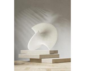 UPWOIGH White Ceramic Inspired Decor, 5.12x7.28x5.12 in Handmade Premium Personalized Ceramic Balancing Sculpture for Living Room,Table Décor,1Pack