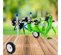 UPWONEC Small Dog Hind Leg Assist Vehicle, Hind Leg Support Two-Wheeled Dog Wheelchair, Aviation Aluminum Dog Wheelchair, Light Weight, Does Not Affect Defecation,XXS