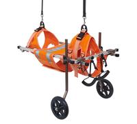 UPWONEC Two-Wheeled Lightweight Dog Wheelchair, Medium And Large Hind Leg Dog Wheelchair, Adjustable Size Dog Wheelchair, Assisted Walking, Suitable for Multiple Scenarios,Orange L