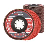 UPWOOD 10 Pack 4-1/2" x 7/8" Extended Flap Ceramic Discs, Type 29, 40 Grit, Extra-Dense Long Flap Design for Faster Cutting and Longer Life, 115mm Heavy-Duty Grinding Wheels for Angle Grinder