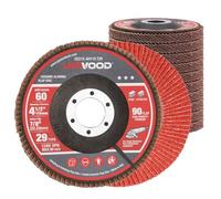 UPWOOD 10 Pack 4-1/2" x 7/8" Extended Flap Ceramic Discs, Type 29, 60 Grit, Extra-Dense Long Flap Design for Faster Cutting and Longer Life, 115mm Heavy-Duty Grinding Wheels for Angle Grinder