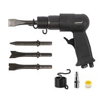 UPWOOD Short Barrel Air Hammer Kit with Quick Change Retainer & 4 Chisels
