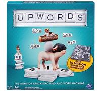 Upwords, Fun and Challenging Family Word Game with Stackable Letter Tiles, for Ages 8 and Up