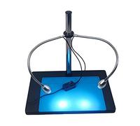 UPWTKIM USB Dual Gooseneck Adjustable LED Spot Lights Illuminator Lamp for 25 32mm Stand, Pillar Twin Goose Neck Stereo Microscope Digital Camera