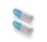 UPXIANG 2Pcs Refresh Shoe Deodorant Desiccant Capsule Smell Remover Aroma Pill Closet Moisture Absorber Supplies, Helps Athletes Keep Feet Fresh, Prevents Mold and Mildew from Flourishing (Blue)