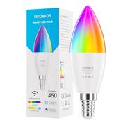 UPXNBOR E14 Smart Bulb, Alexa Light Bulb 4.5W, WiFi Smart Candle Bulb, RGB Dimmable with 16 Million Colours, Works with Alexa & Google Assistant, Timer & Schedule, Energy Saving, 2.4GHz Only, 1 Pack