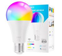 UPXNBOR E27 Smart Bulb, Alexa Light Bulb A19, WiFi Smart Light Bulb 9W, 16 Million Colours, Dimmable RGB, Works with Alexa & Google Assistant, Schedule & Timer, Energy Saving, 2.4GHz Only, 1 Pack