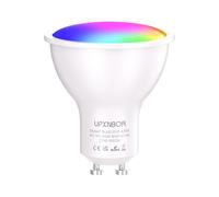 UPXNBOR GU10 Smart Bulb, Alexa Light Bulb, Smart Light Bulb Spotlight 4.5W, Colour Changing & Dimmable, Works with Alexa & Google Assistant, Schedule & Timer, 2.4GHz Only, 1 Pack