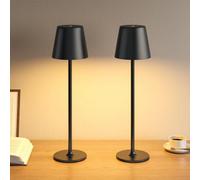 Upxnbor Rechargeable Table Lamp 2 Pack, Cordless Battery Operated Touch Usb 3-Level Dimmable Brightness, Ip 54 Waterproof, Full